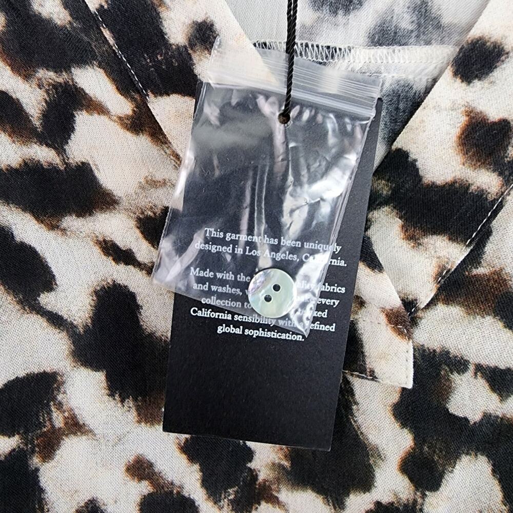 Rails Fable Blurred Cheetah Print V-Neck Blouse Flounce Sleeve NWT XLarge XL - Picture 13 of 16